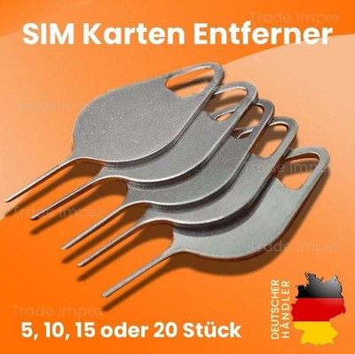 SIM Karten Slot Ejector Entferner PIN Nadel iPhone iPad Samsung Huawei Xiaomi