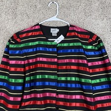 Jacqueline Ferrar size 12 Multicolor Satin Ja...