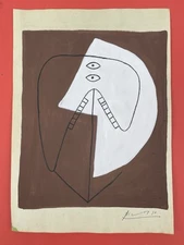 Pablo Picasso Drawing on paper (Handmade) signed and stamped