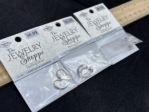 3 Packages of Sterling Silver Lever-back Earrings- Findings- Estate Find