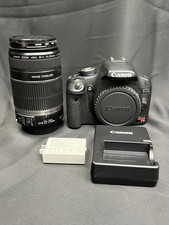 Canon EOS Rebel T1i Camera W/ EFS 55-250mm F:4-5.6 Is Lens Tested Nice 