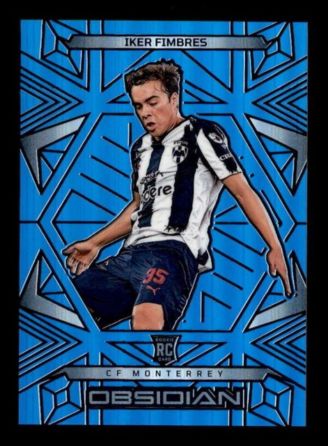 IKER FIMBRES 2025/26 OBSIDIAN #195 ROOKIE ETCH NEON BLUE FLOOD RC #15/15 BG1896