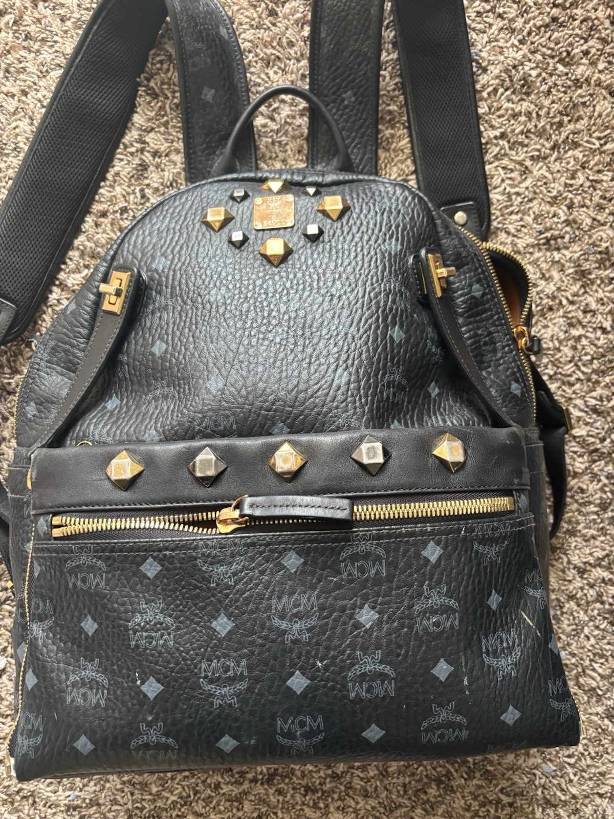 MCM BACKPACK STARK SIDE STUD, BLACK (WCP004616) - image 1