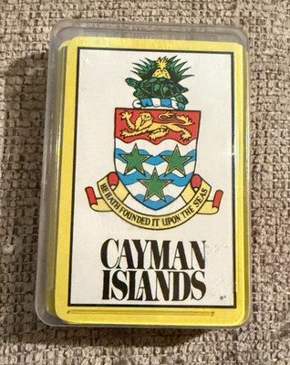 Vintage Cayman Island Souvenir Playing Cards USED-damage to some cards