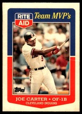 Joe Carter 1988 Topps Rite-Aid Team MVP's #17 Indians MLB READ FREE SHIPPING