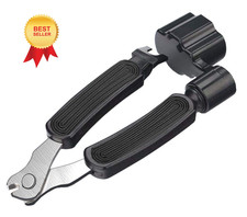 Guitar String Winder Cutter and Bridge Pin Puller 3 in 1 Tool Black