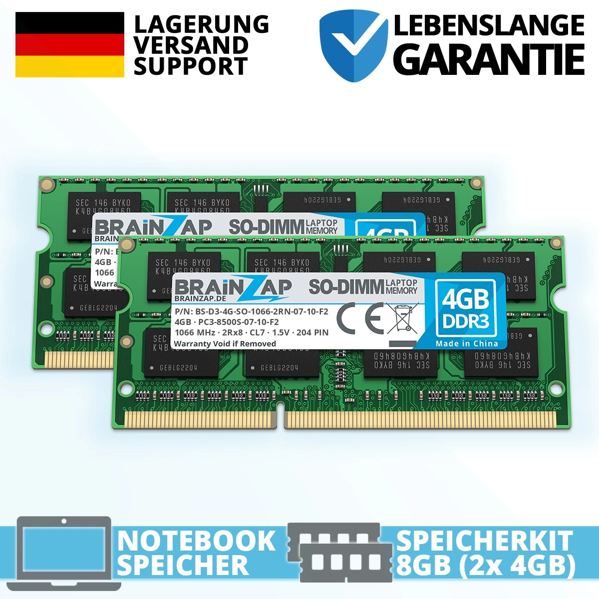 ICEmemory Memoria RAM DDR3 Da 4GB Per Desktop, Modulo Testato E Selezionato, Compatibile Con HP, Dell, Acer, Asus E Altre Marche - 2