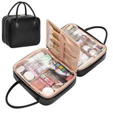 Travel Makeup Bag, Large Capacity Cosmetic Bag, Portable Make Up Bag Organizer f