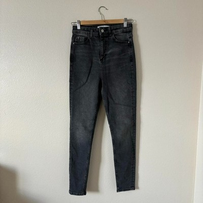 Zara Women's Grey and Black High Rise Super Skinny Jeans Size 27 (US 4)