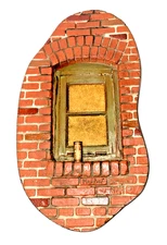 Michael Garman Window Brick Wall Beer Can Cityscape Diorama Sculpture 1975 RARE!