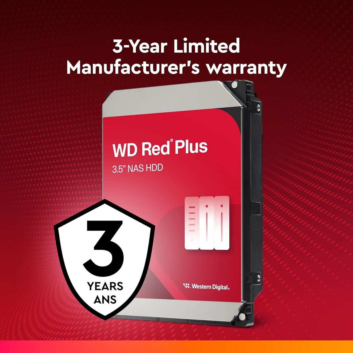 Western Digital 6TB WD Red Plus NAS Internal HDD - 5400 RPM