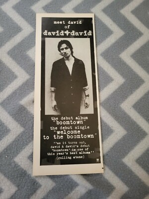 TPQL8 WERBUNG 11X4 DAVID VON DAVID & DAVID: BOOMTOWN DEBÜTALBUM