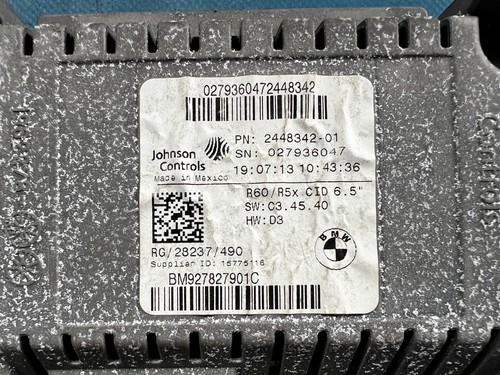 BMW Mini One/Cooper/S Sat Nav Screen (9278279) R55/R56/R57/R58/R59/R60/R61 - Picture 5 of 6