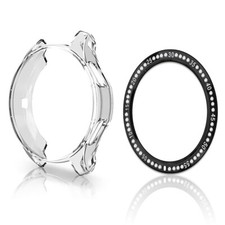 Fashion Soft TPU Case Bling Bezel Ring Cover f Samsung Gear S3 Classic SM-R775T