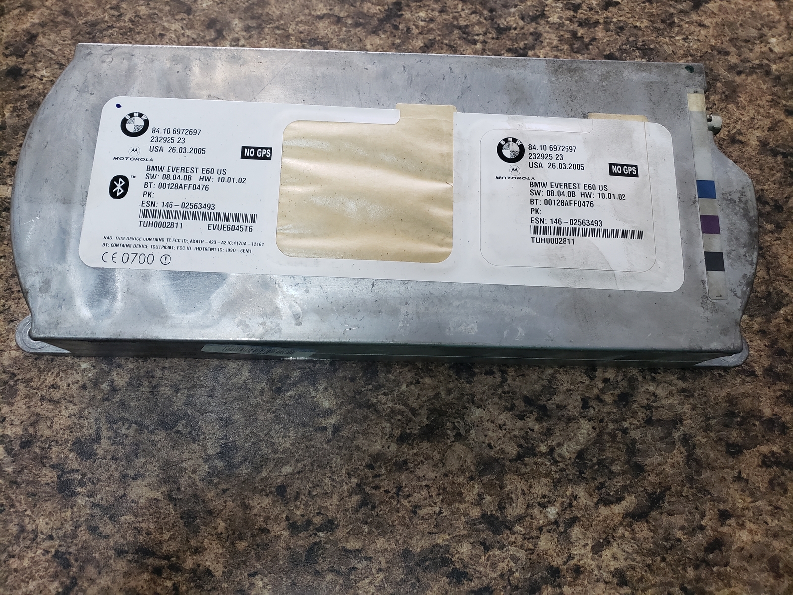 2004-2010 BMW 5 SERIES BLUE TOOTH TELEMATIC MOD. 84106972697  