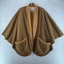 Janska Women's Polartek Brown Fleece Wrap Shawl One Size Pockets