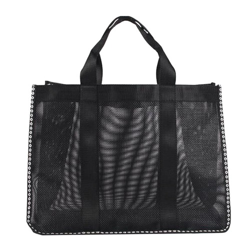 1 Pc Multifunctional Storage Bag Mesh Beach Handbag Beach Mesh Storage Bag