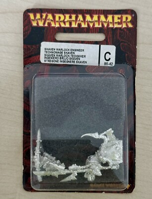 Warhammer Fantasy Skaven Warlock Engineer metal miniature 90-42 Blister Open GW