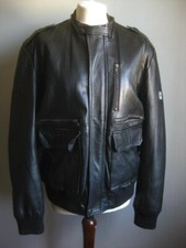 JACK DOYLE LEATHER JACKET 42 40 Bomber Gorgeous Gael Ireland black soft real