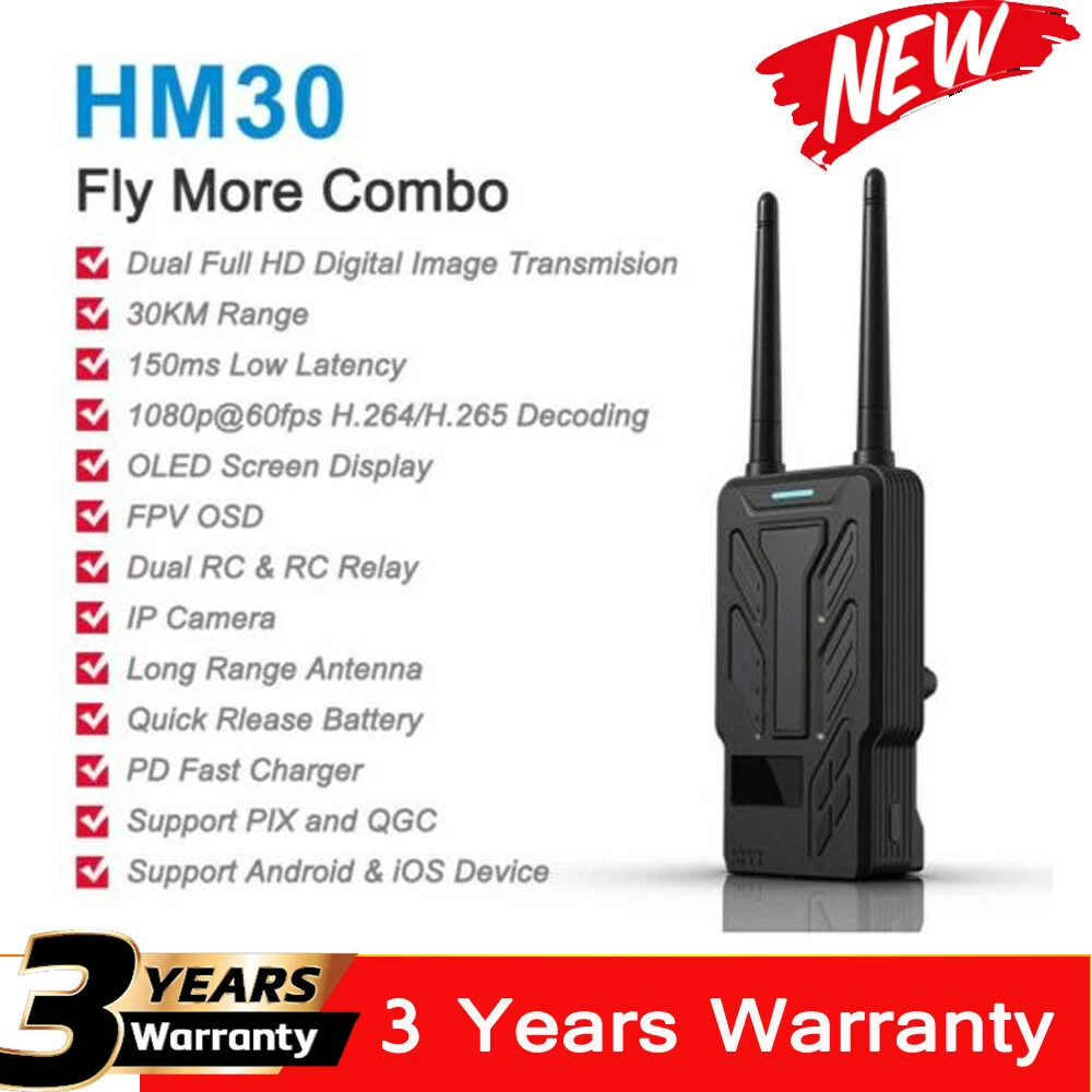 SIYI HM30 Fly More Combo 30KM 1080P HD RC Transmitter Receiver RC
