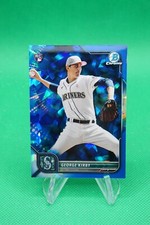 (2 Cards) 2022 Bowman Chrome Sapphire Base #34 George Kirby Seattle Mariners BG6