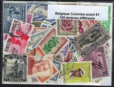 Belgique colonies avant 1961 100 timbres différents