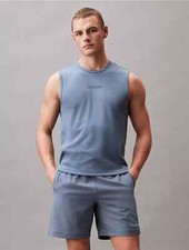 Canotta Calvin Klein uomo blu moderna sportiva in rete taglia M