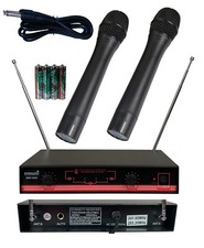 STARAUDIO 2 Channel VHF Handheld Wireless Microphone System 2CH Church Stage Mic