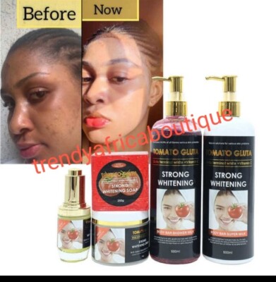 5pcs Tomato gluta Body lotion, face cream, soap, shower get and serum