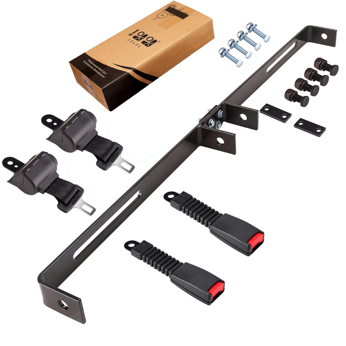2 Passenger Golf Cart Seat Belts Bracket Kit for Yamaha EZGO
