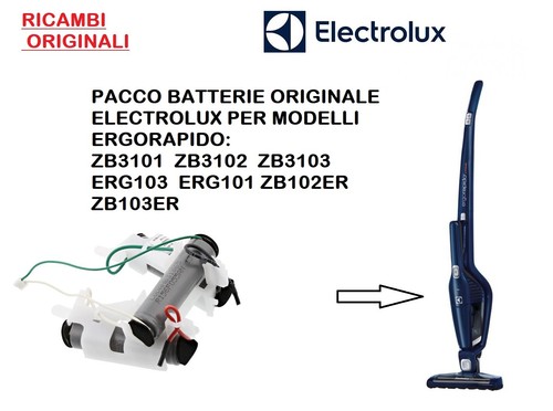 BATTERIE ACCUMULATORI ORIGINALI ASPIRAPOLVERE ERGORAPIDO ELECTROLUX ZB3101  | eBay
