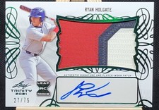 2021 Leaf Trinity Baseball Ryan Holgate Patch Auto 27/75 St Louis Cardinals