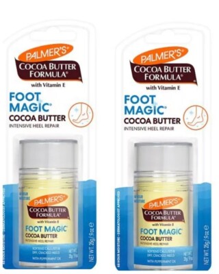 2 x Palmer's Cocoa Butter Formula Foot Magic Heel Stick 25g.