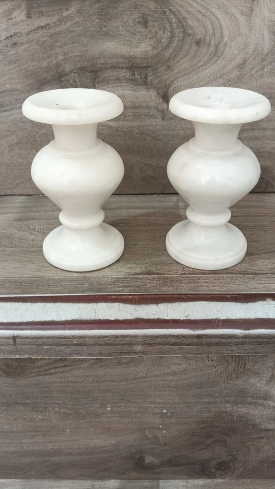 Jarrón floral de mármol blanco decoración del hogar maceta de piedra hecha a ... - Imagen 3 de 4