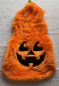 Party Dog Soft Fuzzy Pumpkin Size XS/S Dog Clothing Halloween Costume Dress Up