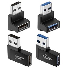 90 Degree Usb 3.0 Adapter 4 Pack Vertical Up And Down Angle Horizontal Left An