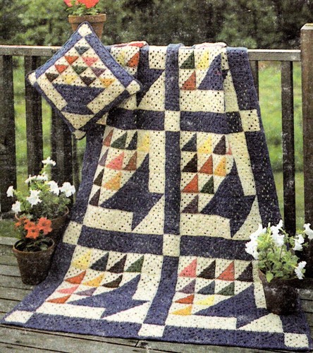 OOP/LEISURE ARTS Patchwork Grannies/Afghans/Crochet Pattern INSTRUCTIONS ONLY - Picture 4 of 4