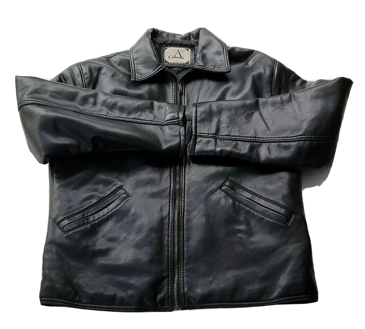 A collezioni leather jacket clearance fake