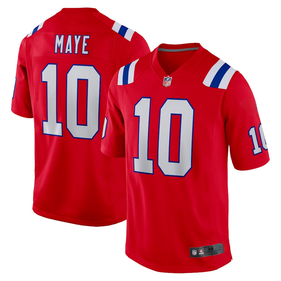 DRAKE MAYE 10 ウニフォーム L NWT Men's #10 Drake Maye Navy Player Game Stitched Jersey hot sale