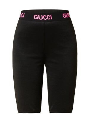 パンツ Gucci shorts size: S Gucci Bicycle Shorts Black Technical Jersey Fuchsia Logo Biker Sz