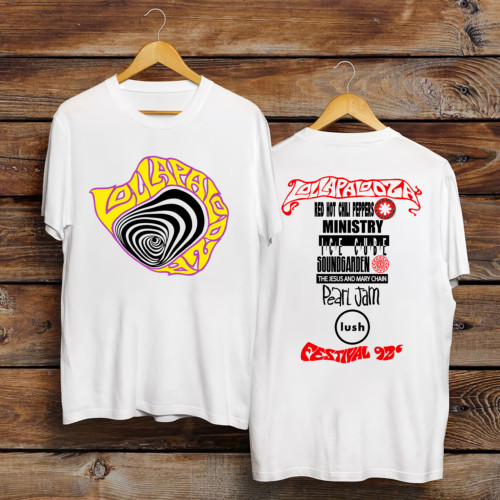 Lollapalooza 1992 Concert Tour Shirt - White tee