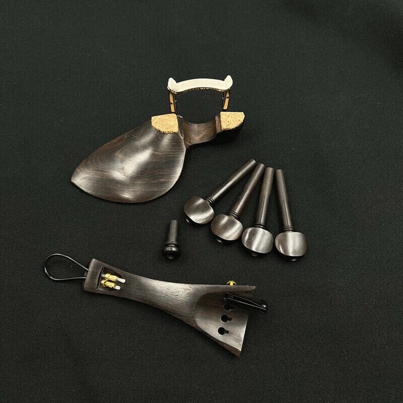 1 set High quality 4/4 violin Natural ebony wood accessories parts fittings - Image 2 of 2