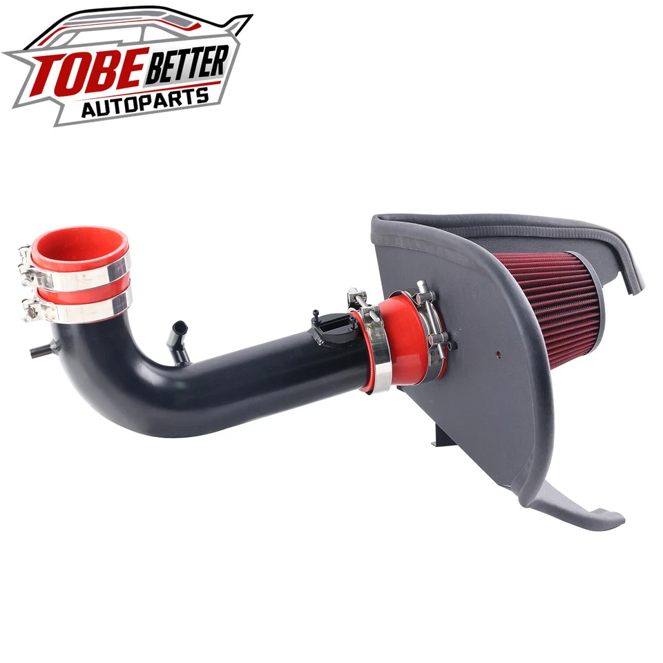 RED Filter For Camaro 3.6L V6 2016-21 Heat Shield Cold Air Intake Induction Kit - Image 3 of 4