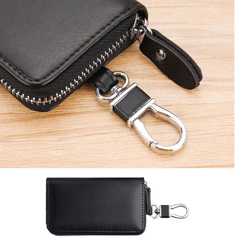 Key Holder Bag Leather Case Ring Wallet Car Unisex Pouch Keychains