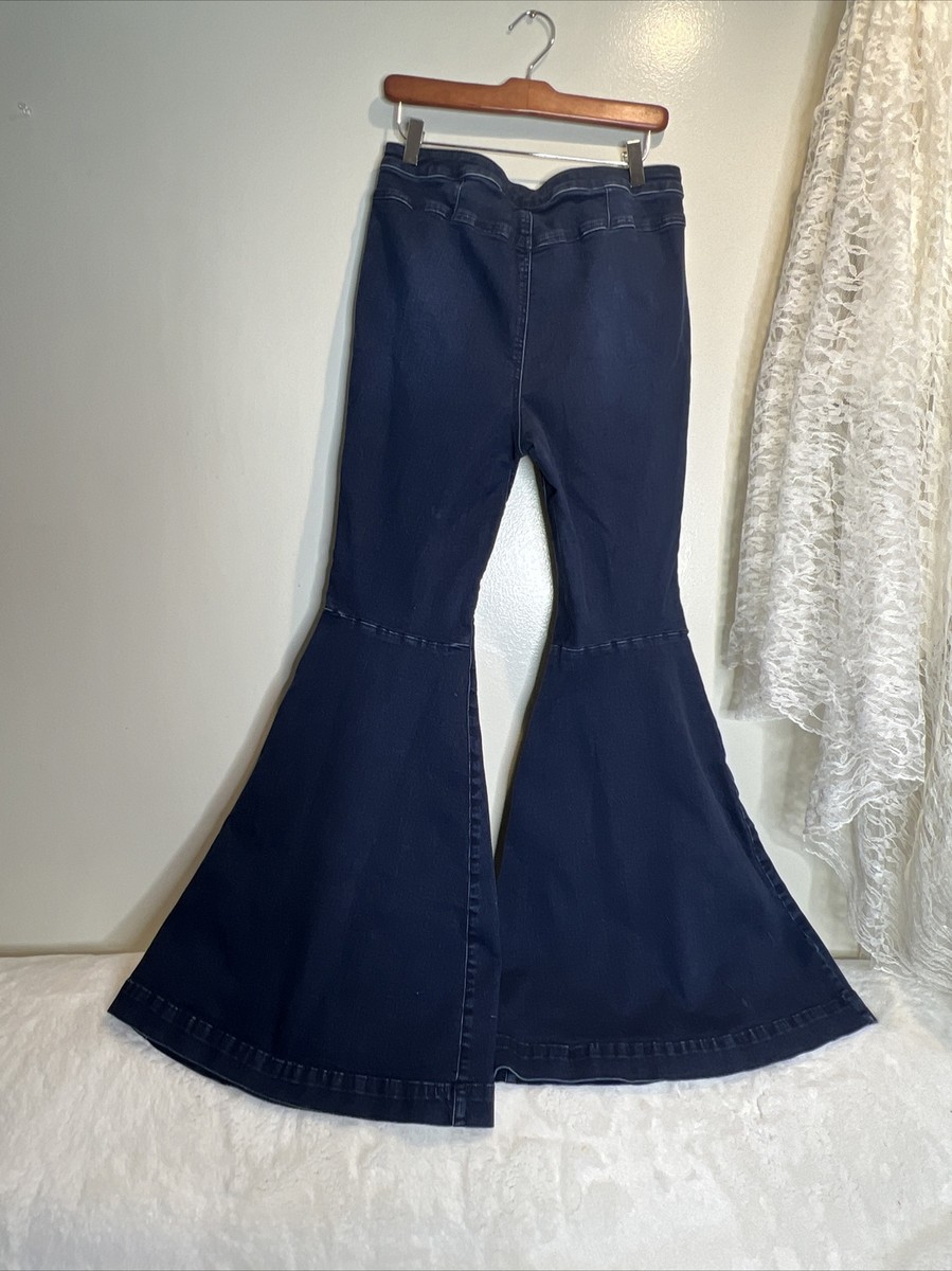 Free people Maddox Denim Super Flare Bell Bottom Jeans 30 | eBay