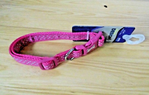 Pink Reflective Design Dog Collar S M 35 5 51cm EBay
