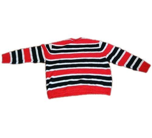 Disney Forever 21 Men’s XXL Sweater Mickey Mouse Striped Red, White, And Black - Picture 4 of 8