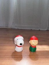 Peanuts Christmas Finger Puppets Set Of 2 Charlie Brown and Snoopy