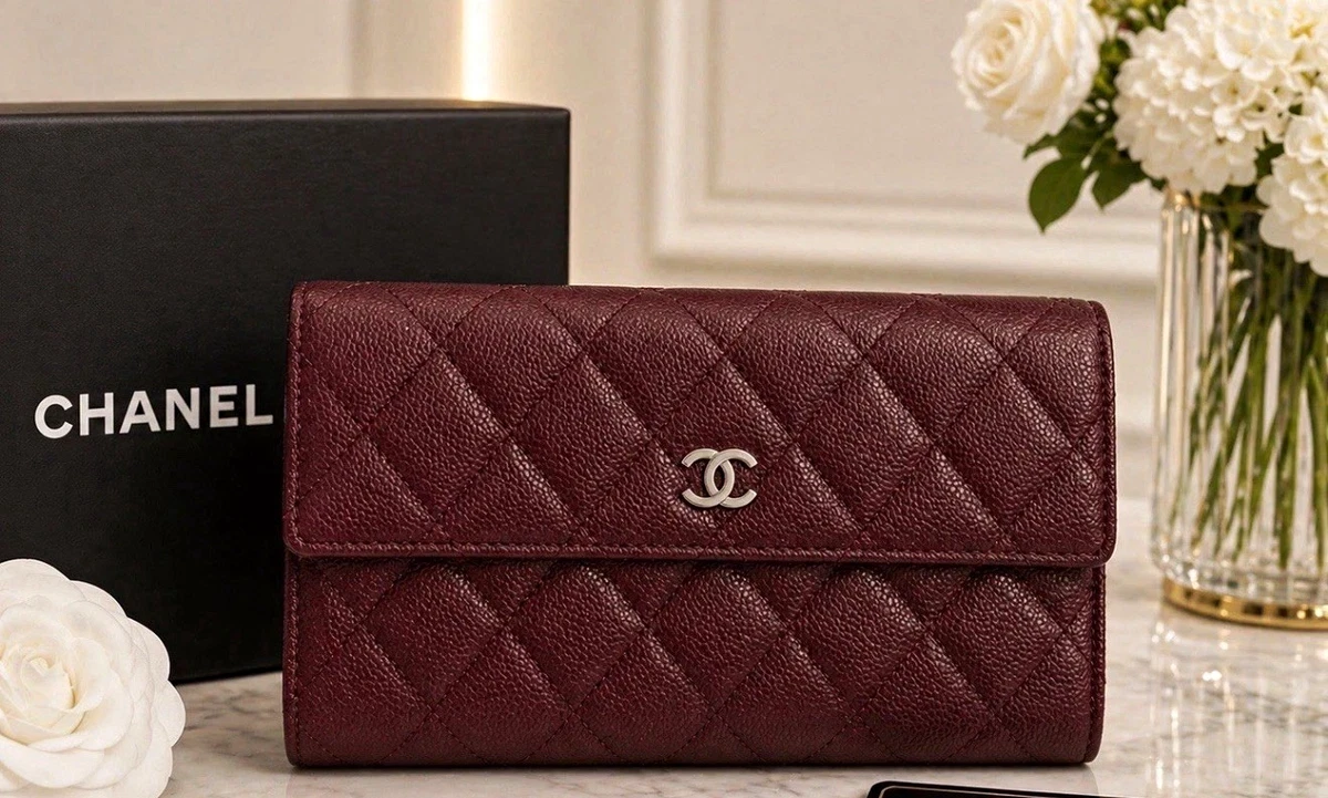 CHANEL Red Leather Wallets for Women for sale | eBay