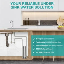 V7 Replacement Filter, 20K Gallons High Capacity, Replacement for  V7 Under S...